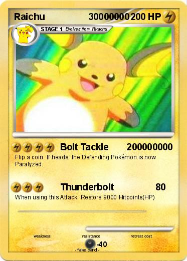 Pokemon Raichu                 30000000