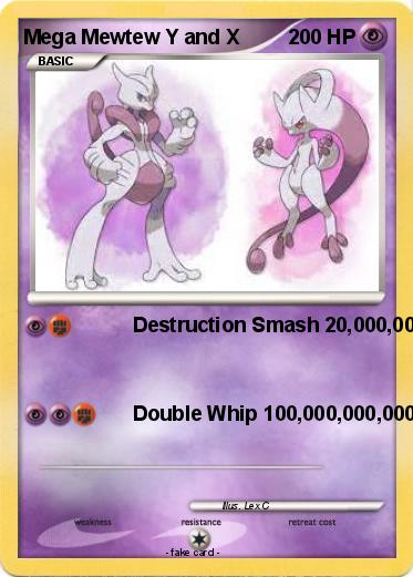 Pokemon Mega Mewtew Y and X