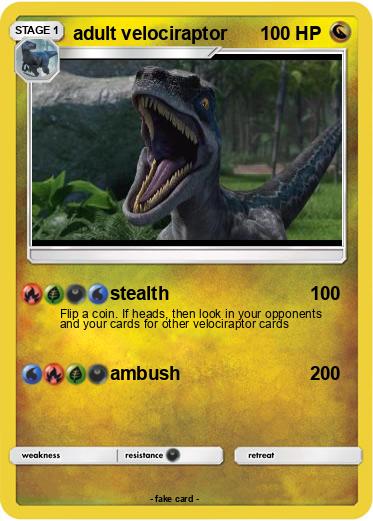 Pokemon adult velociraptor