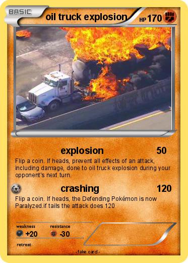 Pokemon oil truck explosion