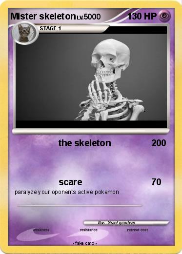 Pokemon Mister skeleton