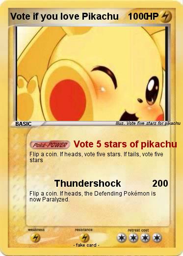 Pokemon Vote if you love Pikachu          0