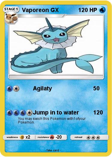Pokemon Vaporeon GX