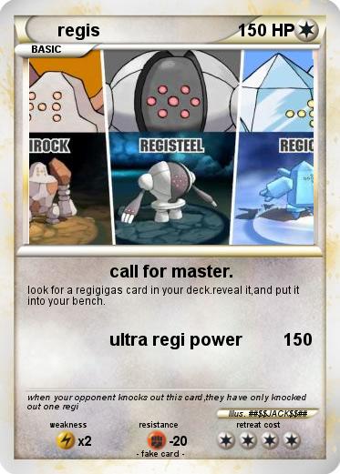 Checklist Regigigas - 2007 - Pokémon Cards