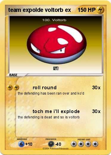 Pokemon team expolde voltorb ex