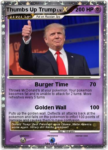 Pokemon Thumbs Up Trump