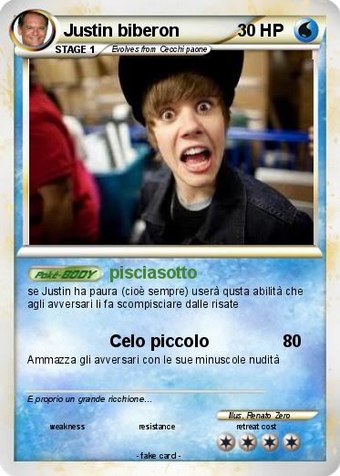 Pokemon Justin biberon