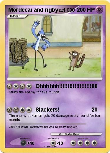 Pokemon Mordecai and rigby