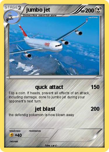 Pokemon jumbo jet