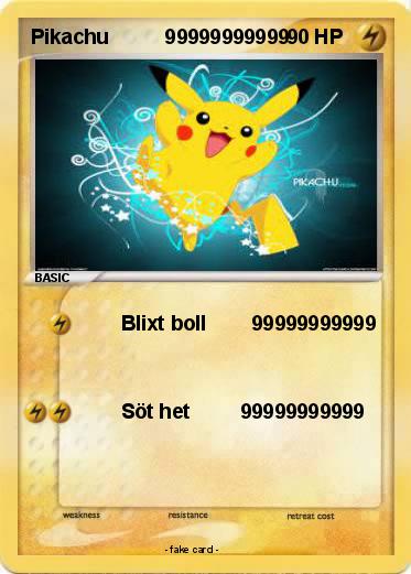 Pokemon Pikachu          99999999999