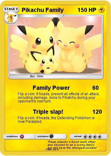Pokemon Pikachu Family