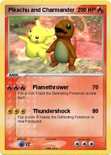 Pokemon Pikachu and Charmander
