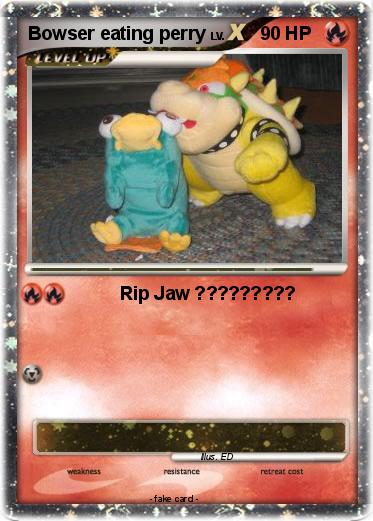 Pokemon Bowser eating perry