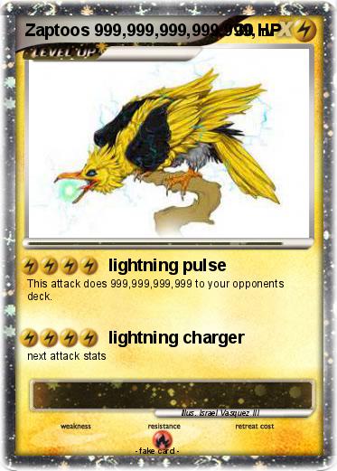 Pokemon Zaptoos 999,999,999,999,999,
