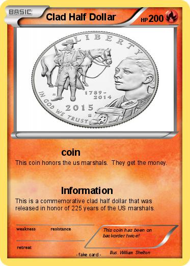 Pokemon Clad Half Dollar