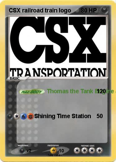 Pokemon CSX railroad train logo