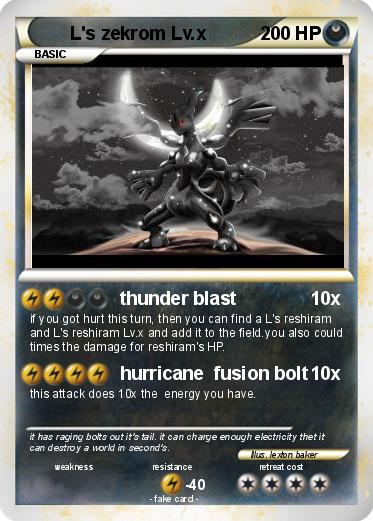 Pokemon L's zekrom Lv.x