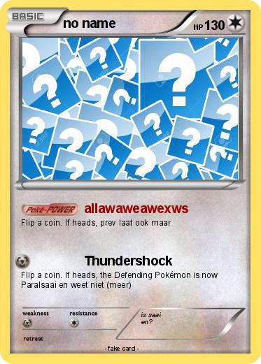 Pokemon no name