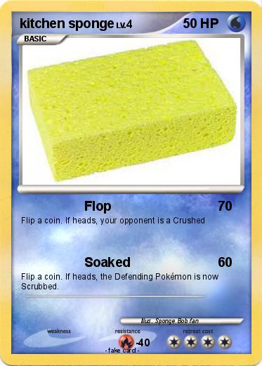 Pokemon kitchen sponge