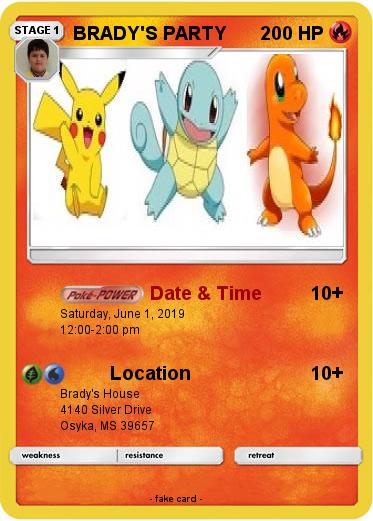 Pokemon BRADY'S PARTY