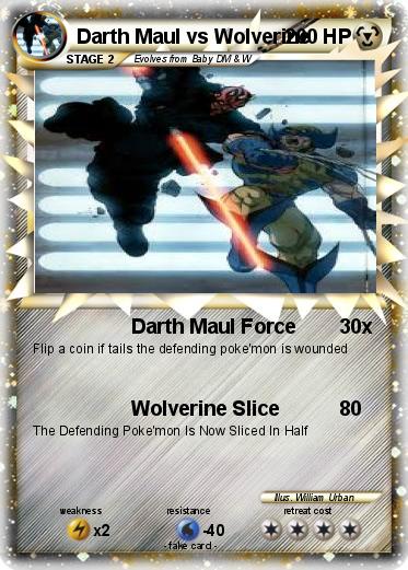 Pokemon Darth Maul vs Wolverine