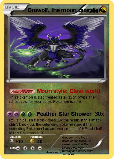 Pokemon Drawolf, the moon guardian