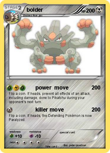 Pokemon bolder