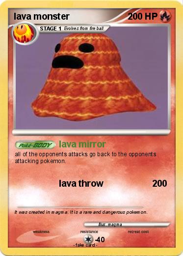 Pokemon lava monster