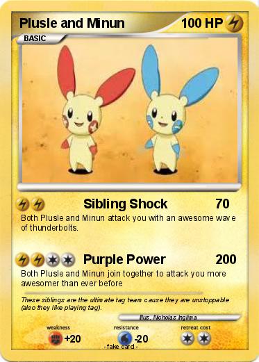Pokemon Plusle and Minun