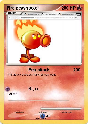 Pokemon Fire peashooter