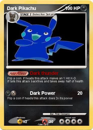 Pokemon Dark Pikachu
