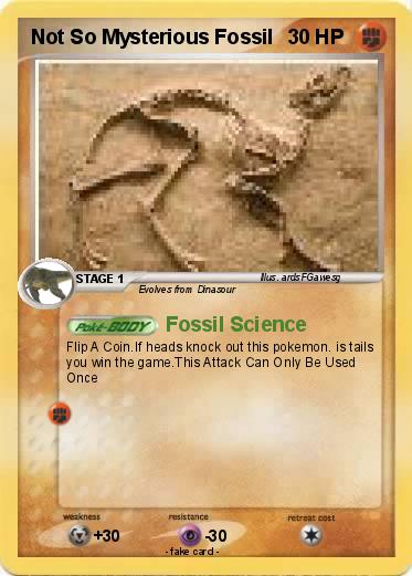 Pokemon Not So Mysterious Fossil