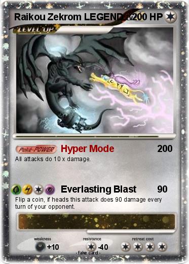 Pokemon Raikou Zekrom LEGEND