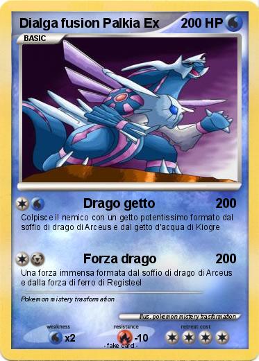 Pokemon Dialga fusion Palkia Ex