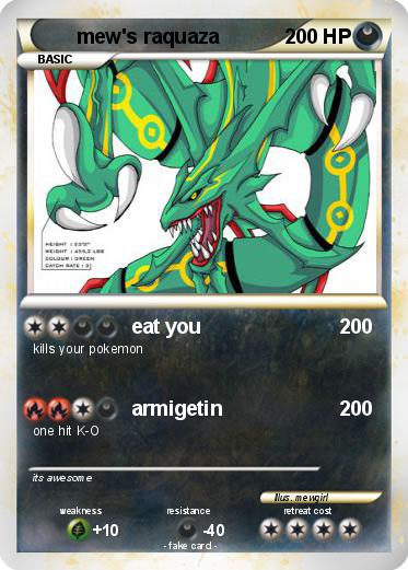 Pokemon mew's raquaza