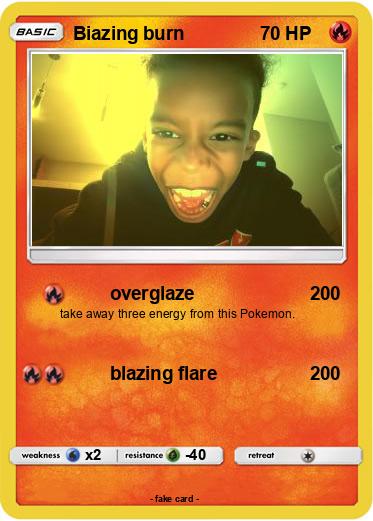 Pokemon Biazing burn