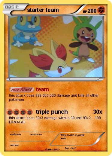 Pokemon starter team