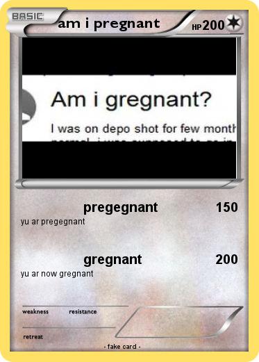 Pokemon am i pregnant