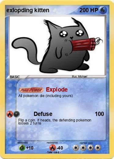 Pokemon exlopding kitten