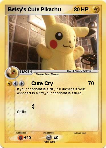 Pokemon Betsy's Cute Pikachu