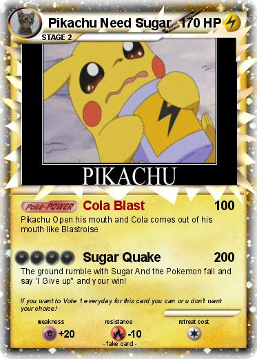 Pokemon Pikachu Need Sugar