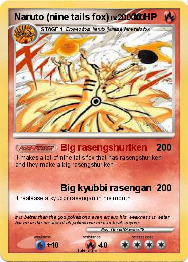 Pokemon Naruto (nine tails fox)