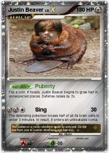 Pokemon Justin Beaver