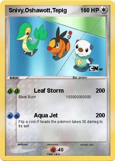 Pokemon Snivy,Oshawott,Tepig