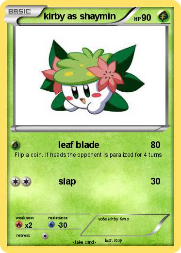 Pokemon kirby as shaymin