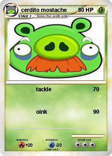 Pokemon cerdito mostache