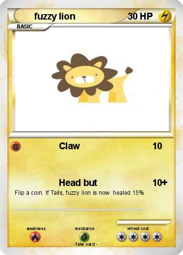 Pokemon fuzzy lion