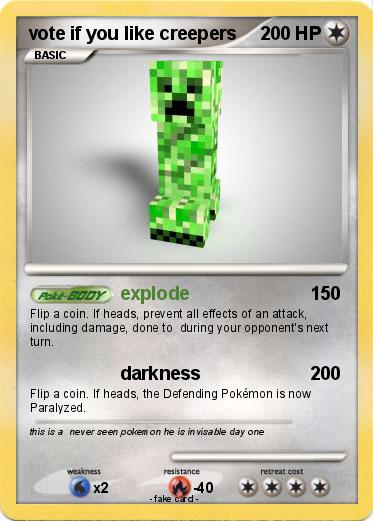 Pokemon vote if you like creepers