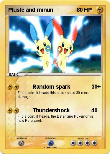 Pokemon Plusle and minun