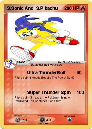 Pokemon S.Sonic And  S.Pikachu